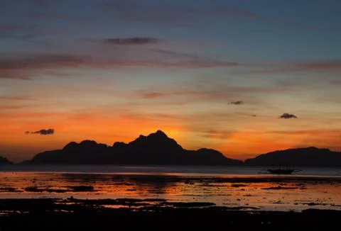 Sunset El Nido Stock Photos