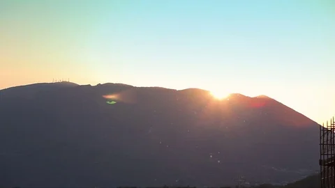 Sunset of the elephant in the mountains of Italy Stock Footage 74468794