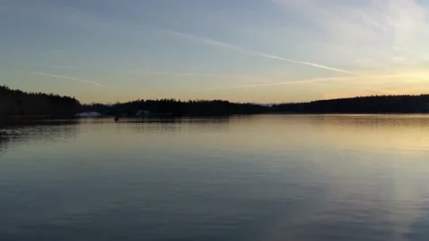 Sunset at Elk Lake Stock Footage 174488337