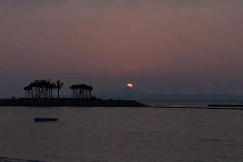 Sunset in Emerald beach Stock Photos