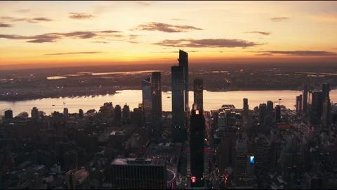 Sunset From Empire State Stock Footage 145989396