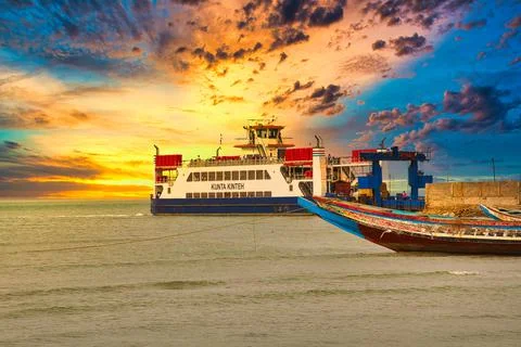 Sunset en beach Stock Photos