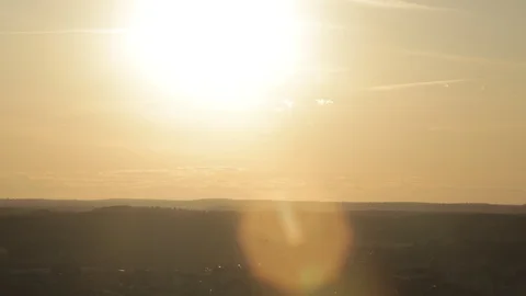 Sunset episode on a forest background. Video stock 88964959