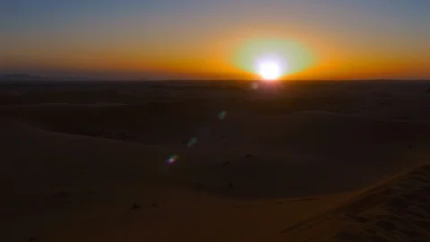 Sunset at Erg Chebbi, Morocco Stock Footage 95248658