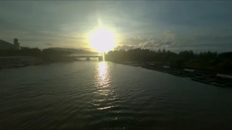 SUNSET ESTUARY BEACH Stock Footage 248061095