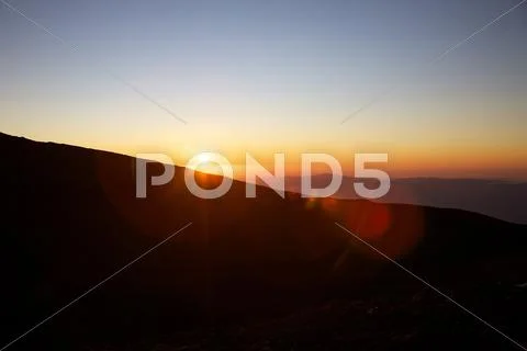 Sunset on the Etna Stock Photos