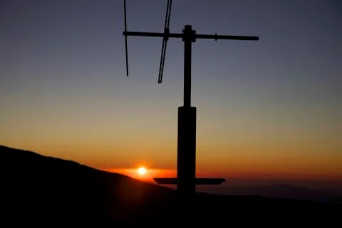 Sunset on the Etna Stock Photos