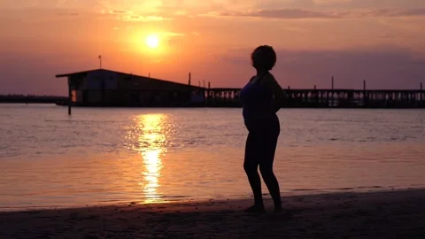 Sunset evening beach nature Stock Footage 274415013