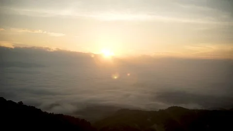Sunset evening, beautiful colou sunset clouds, colour sky in sunset time Stock Footage 120982287