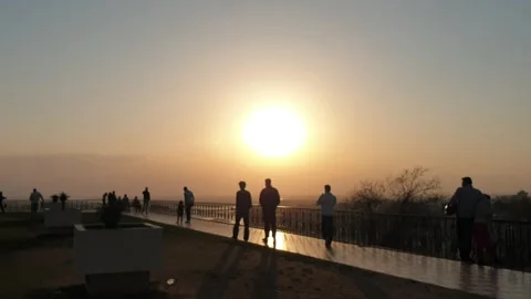 Sunset in the evening Stock Footage 267675142