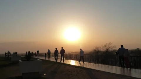 Sunset in the evening Stock Footage 267675154