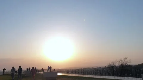 Sunset in the evening Stock Footage 267675164