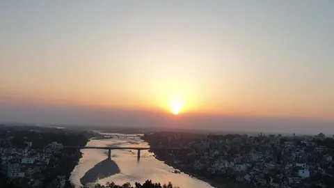 Sunset in the evening Stock Footage 267675176