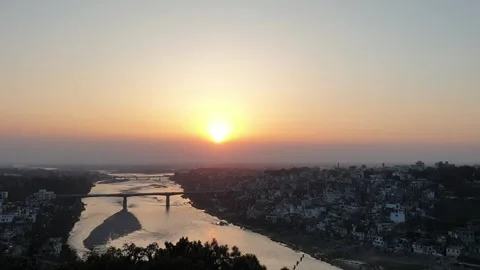 Sunset in the evening Stock Footage 267675179