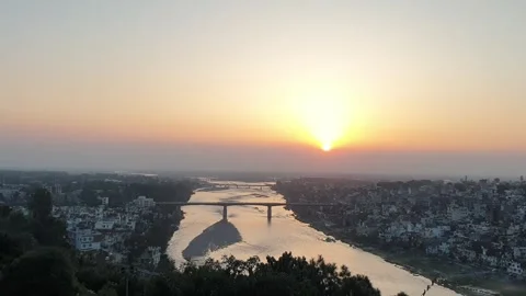 Sunset in the evening Stock Footage 267675180