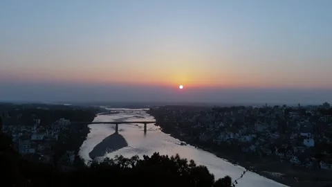 Sunset in the evening Stock Footage 267675194