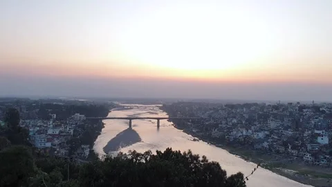 Sunset in the evening Stock Footage 267675204