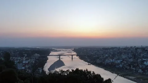 Sunset in the evening Stock Footage 267675213