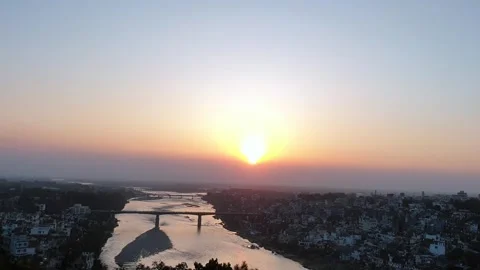 Sunset in the evening 스톡 동영상 274529995