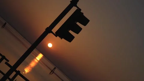 Sunset evening lake nature Stock-Footage 274414940