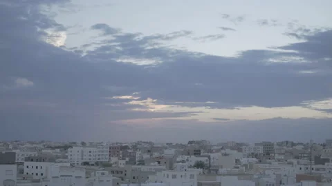 Sunset evening in Mahdia - Tunisia Stock Footage 146742485