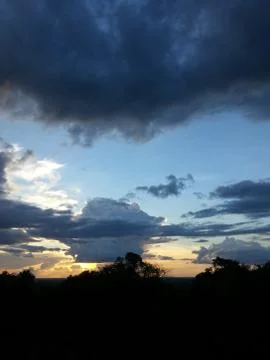 Sunset in the Evening Stock Photos