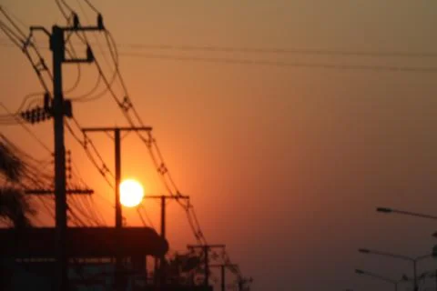 Sunset at evening Foto stock