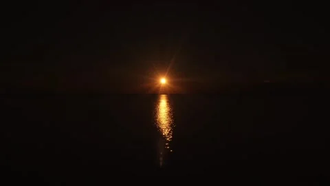 Sunset evening river lake dark Video stock 274415001