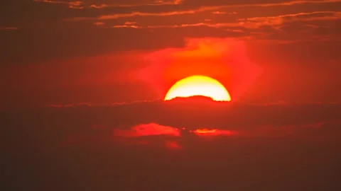 Sunset in the evening sky Stock Footage 151423809
