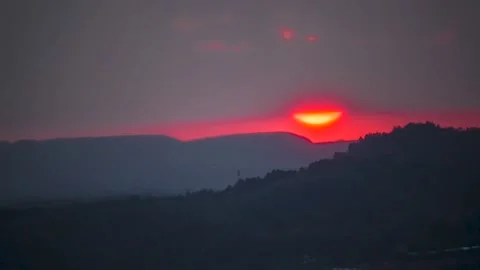 Sunset in the evening sky Stock Footage 151424483