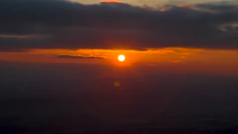 Sunset in the evening sky Stock Footage 151426757