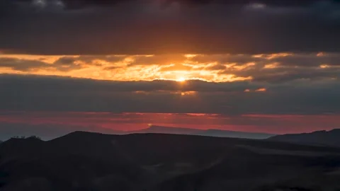 Sunset in the evening sky Stock Footage 151426784