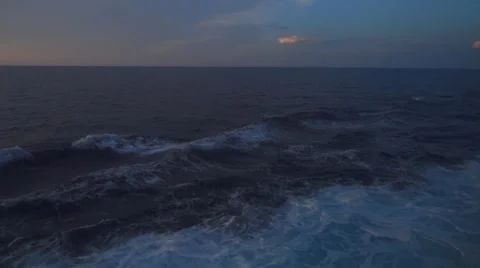 Sunset Evening waves 3 Stockbeeldmateriaal 53039063