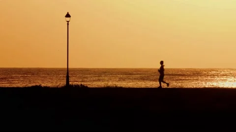 Sunset exercise Video stock 171092804