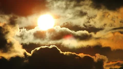 The sunset, EXTRA STRONG ZOOM, (focal length =1000mm!!!) Video stock 11686542
