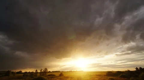 Sunset from a fairy tale Stock Footage 65238374