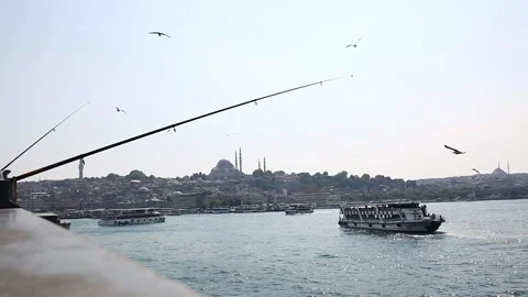 Sunset in the famous city Istanbul Stock Footage 171270053