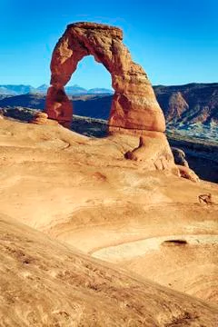 Sunset at famous delicate arch Stock Photos