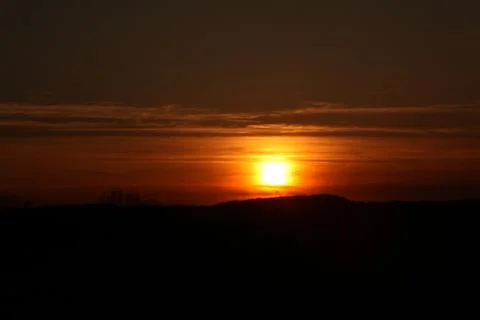 Sunset Farm Stock Photos