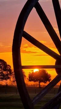 Sunset on a Farm Stock Photos