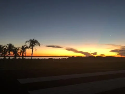 Sunset on the farm Stock Photos