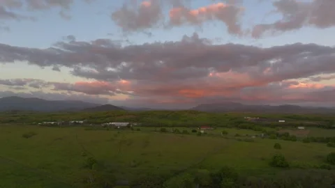 Sunset Farmland Afterglow 動画素材 345214150