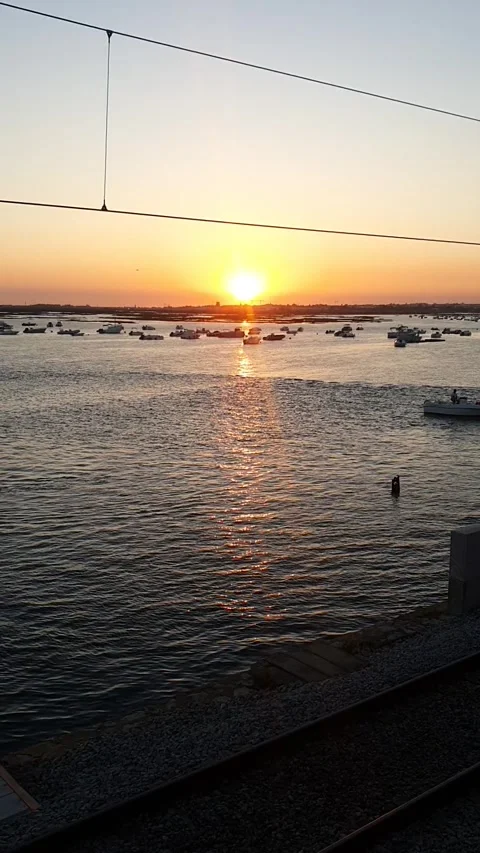 Sunset Faro Harbour Vidéo 282512396