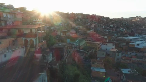 Sunset in the favela 2 Stock Footage 127247333