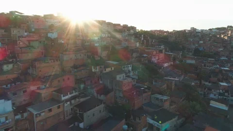 Sunset in the favela Video stock 127245387