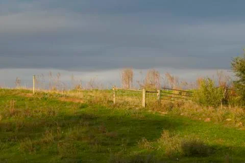 Sunset Fence Stock Photos