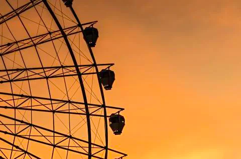 Sunset ferris wheel Stock Photos