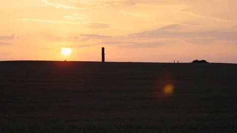 Sunset in the field Stock Footage 78536942