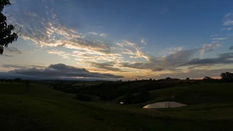 Sunset at the field Stock Photos
