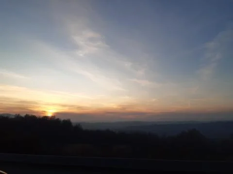 Sunset in the Field Stock Photos